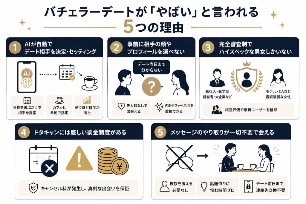 バチェラーデートが「やばい」と言われる5つの理由