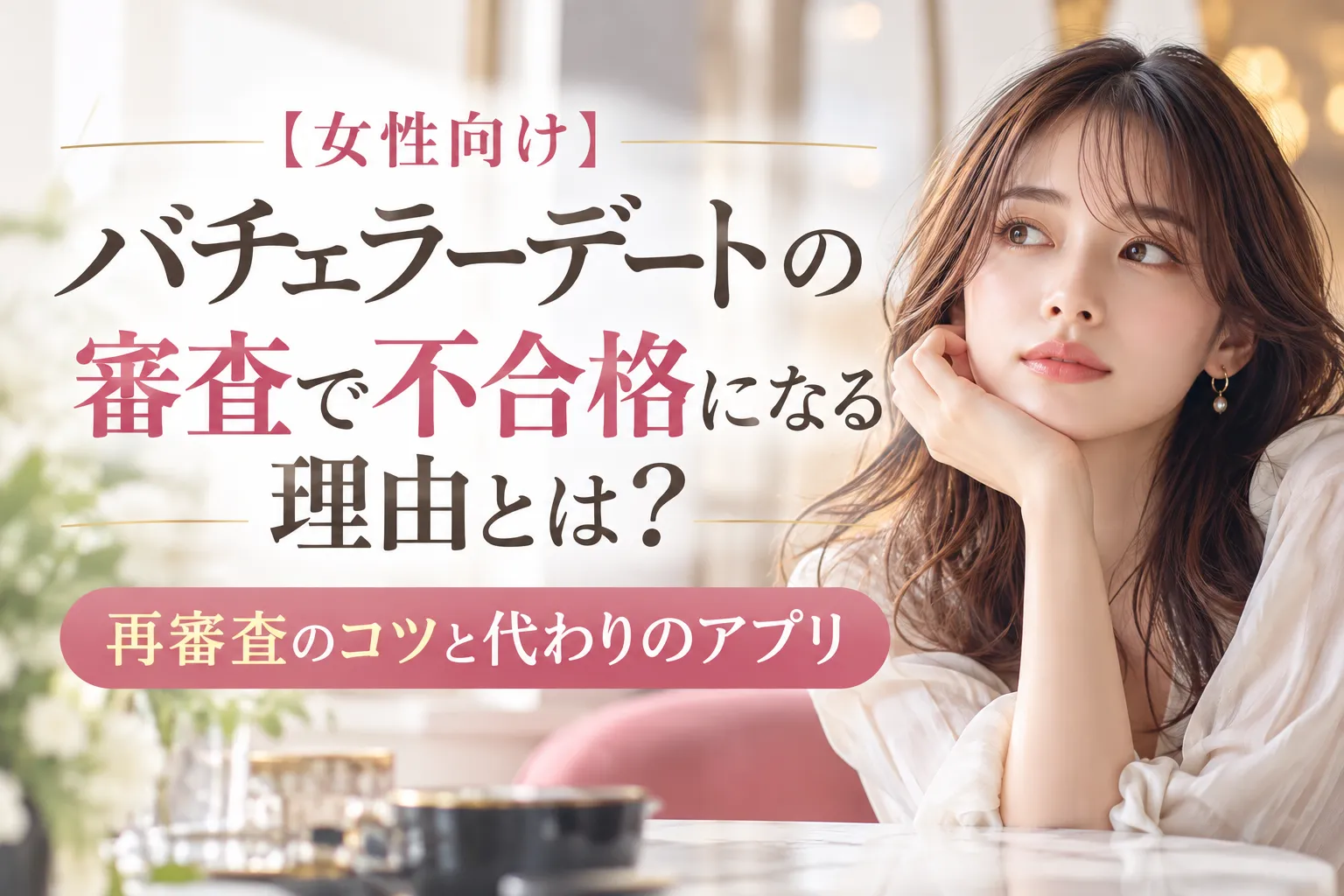 【女性向け】バチェラーデートの審査で不合格になる理由とは?再審査のコツと代わりのアプリ