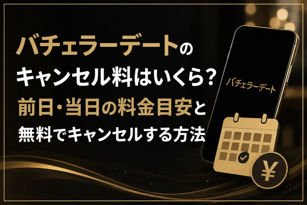 バチェラーデートのキャンセル料はいくら？前日・当日の料金目安と無料でキャンセルする方法