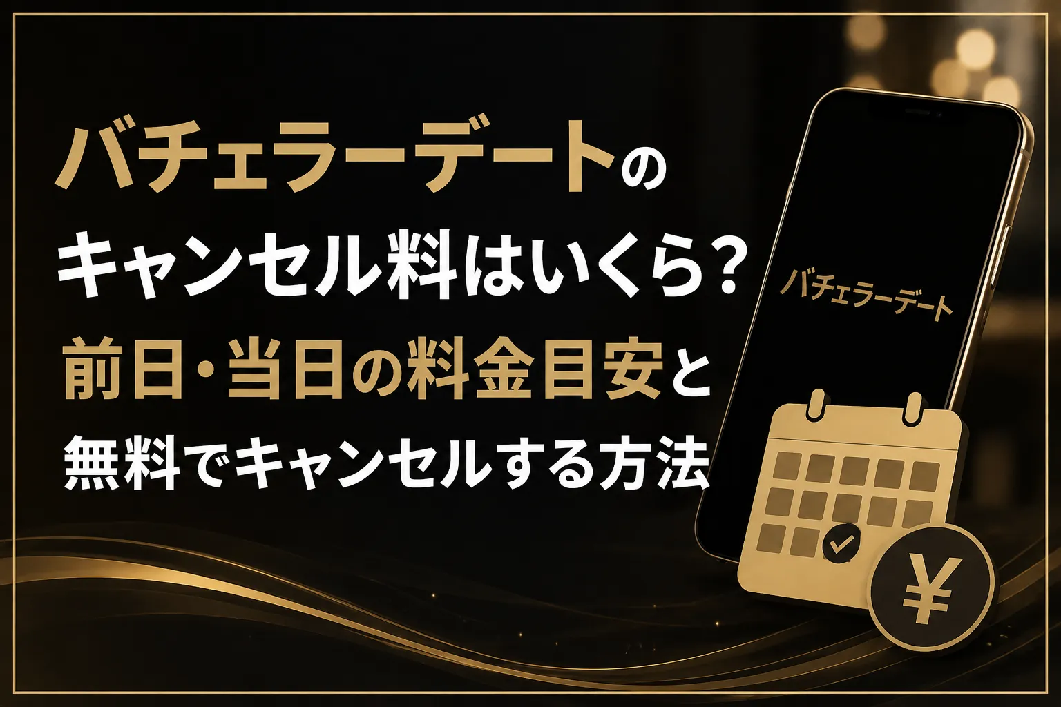 バチェラーデートのキャンセル料はいくら？前日・当日の料金目安と無料でキャンセルする方法
