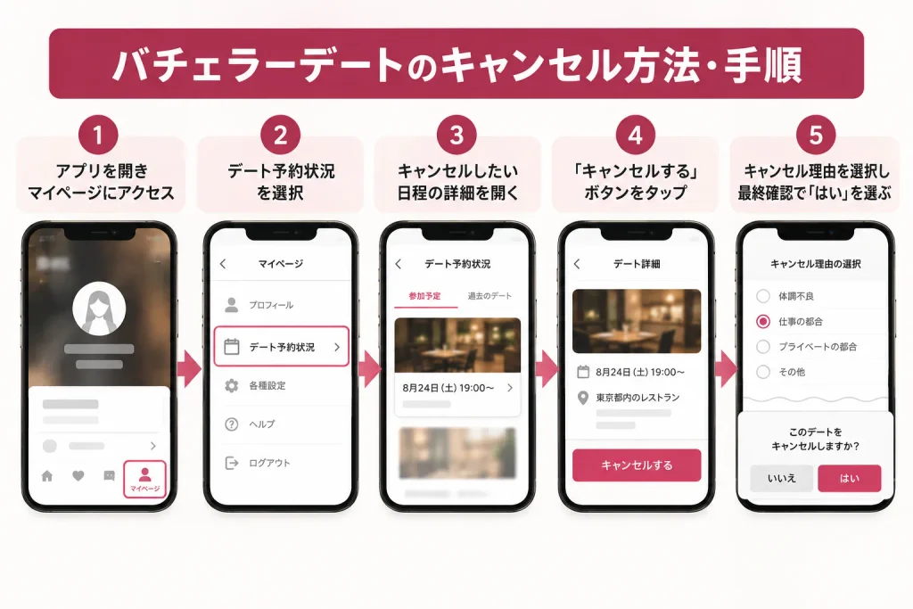 バチェラーデートのキャンセル方法・手順