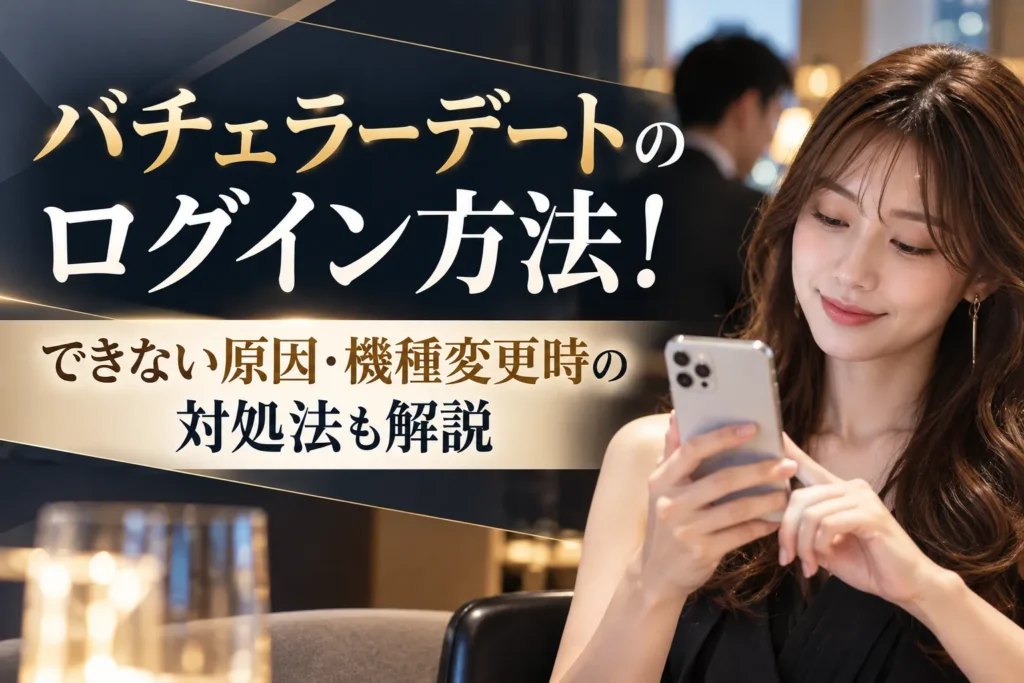 バチェラーデートのログイン方法！できない原因・機種変更時の対処法も解説