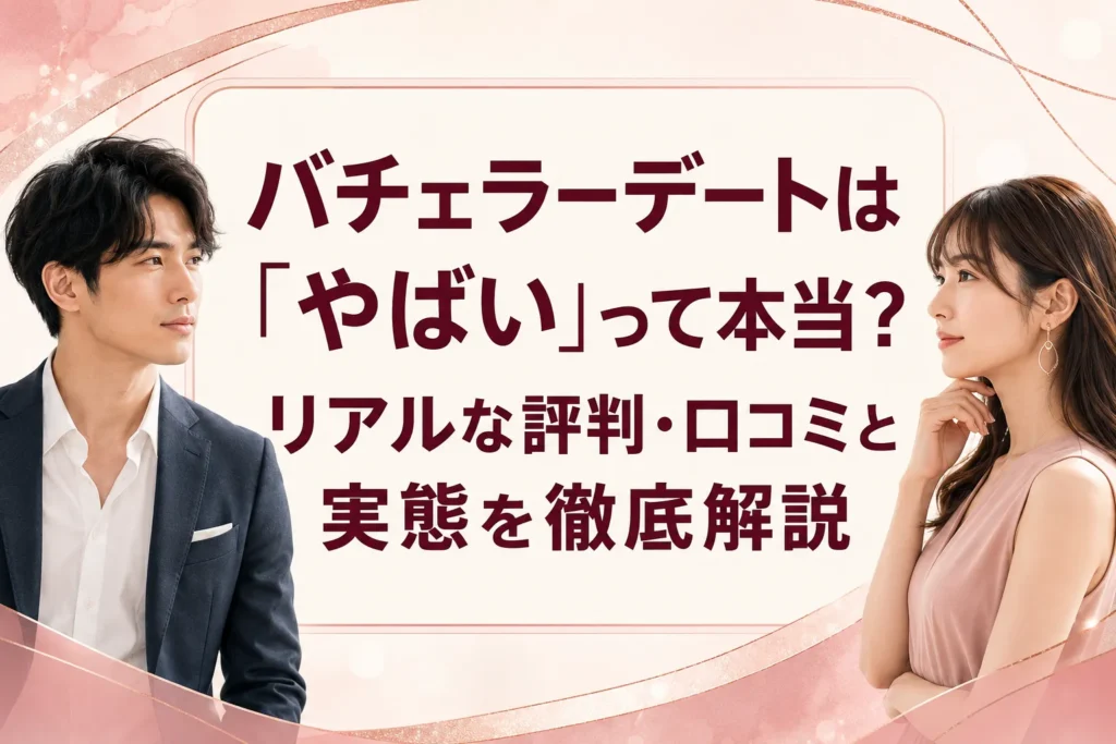 バチェラーデートは「やばい」って本当？リアルな評判・口コミと実態を徹底解説