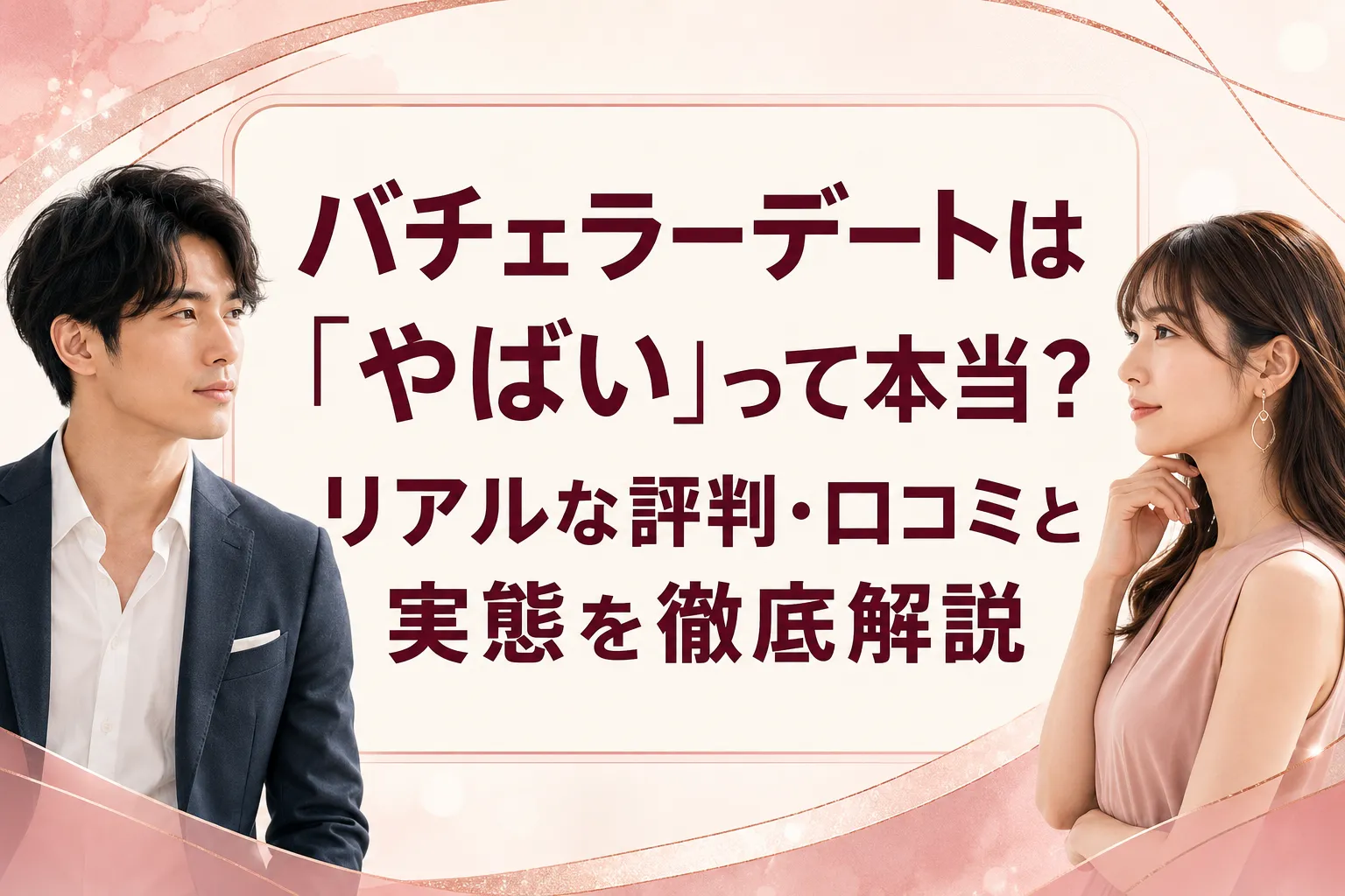バチェラーデートは「やばい」って本当？リアルな評判・口コミと実態を徹底解説