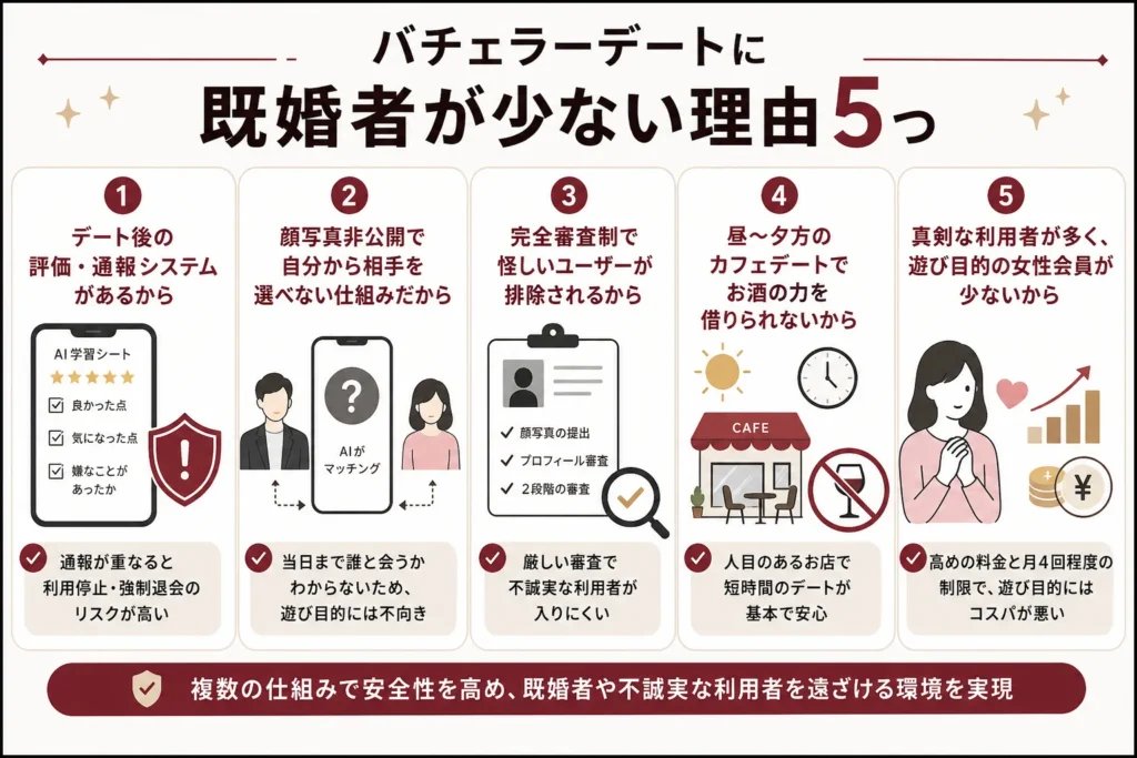 バチェラーデートに既婚者が少ないと言われる理由