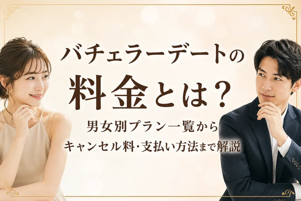 バチェラーデートの料金とは？男女別プラン一覧からキャンセル料・支払い方法まで解説