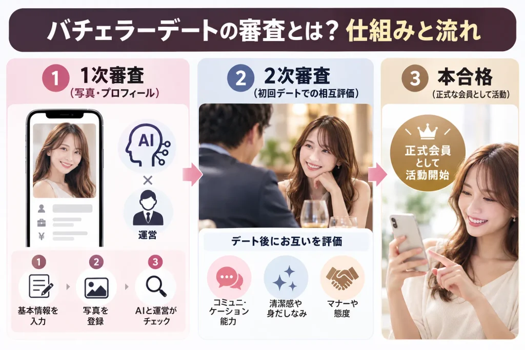 バチェラーデートの審査とは？仕組みと流れ